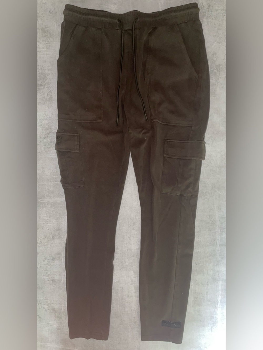 ALPHALETE slim-fit dark cargo joggers
